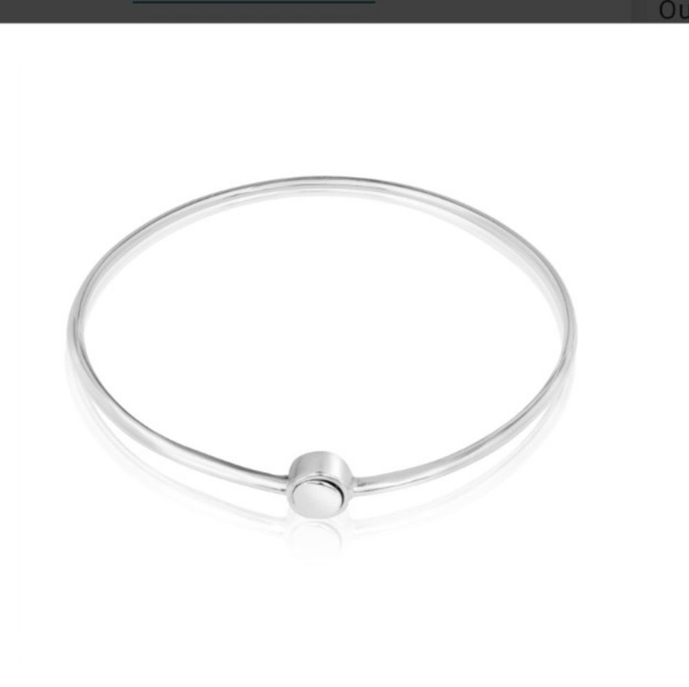 Davinci Beads Inspirations Silver Button Bangle
